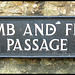 Lamb and Flag Passage sign