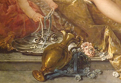 Detail of The Toilette of Venus by Boucher in the Metropolitan Museum of Art, February 2014