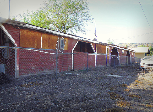 Back of abandoned motel