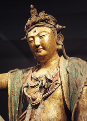 Detail of Guanyin, Bodhisattva of Compassion in the Boston Museum of Fine Arts, January 2018