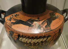 Detail of a Terracotta Hydria Attributed to the Priam Painter in the Metropolitan Museum of Art, August 2019