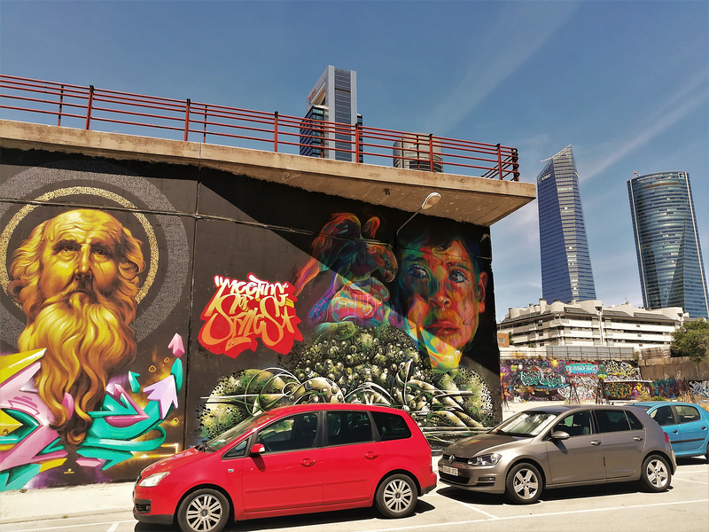 Street art and the Four Towers, Madrid (just realised I should have saved it for a Friday!)