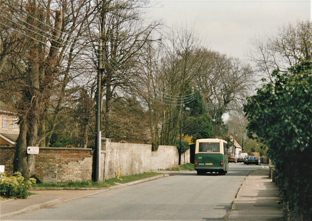 Ipswich Buses 229 (K100 LCT) in Barton Mills – 3 Apr 1994 (218-28)