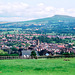 Looking down to Ludlow from the Shropshire Way.