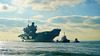 HMS QUEEN ELIZABETH entering Portsmouth