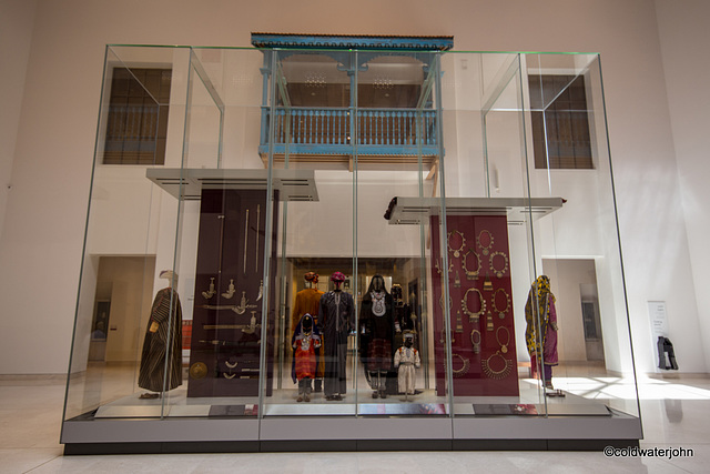 Oman National Museum Entrance exhibit cases