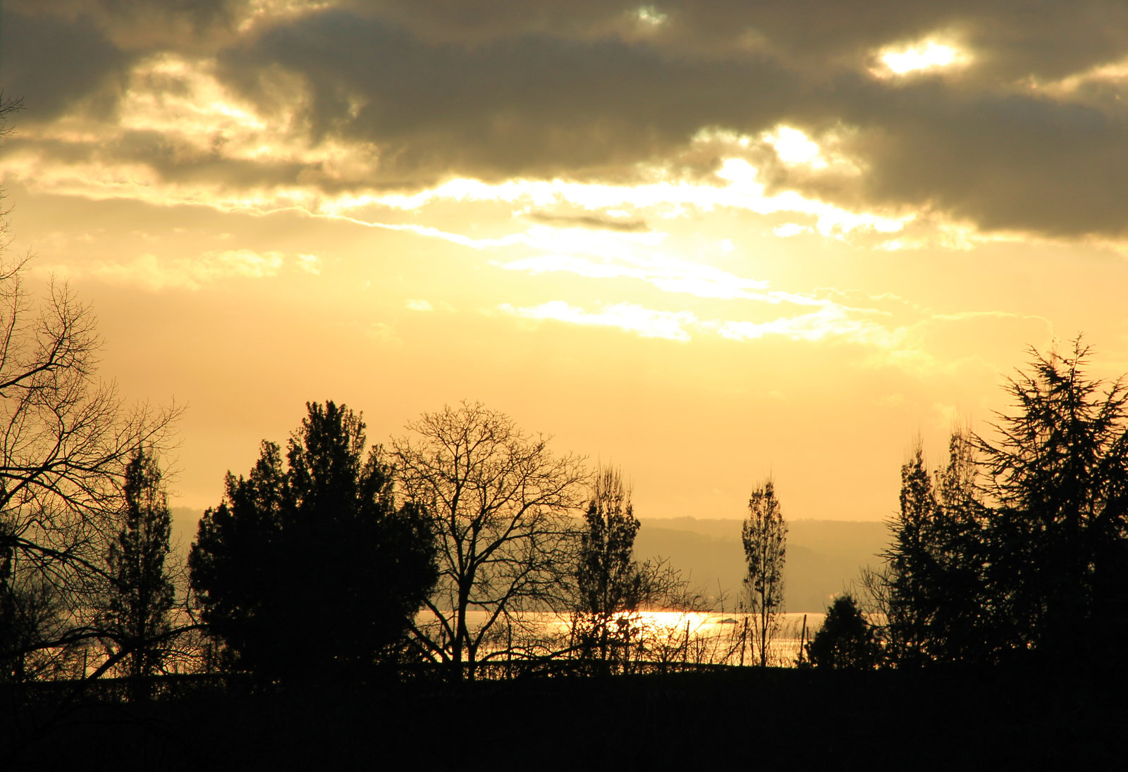 Sonne über dem Bodensee