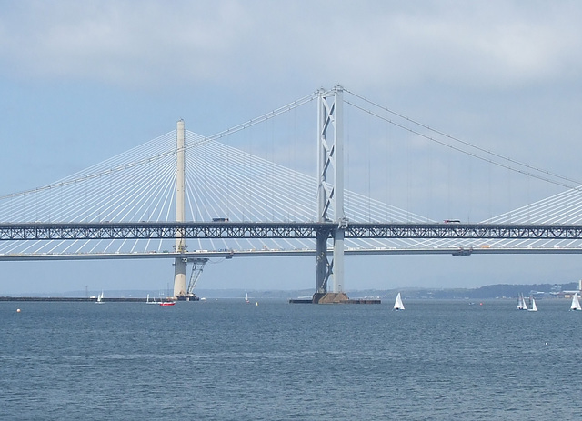 DSCF7279 Stagecoach and Megabus coaches crossing the Forth Road Bridge - 7 May 2017