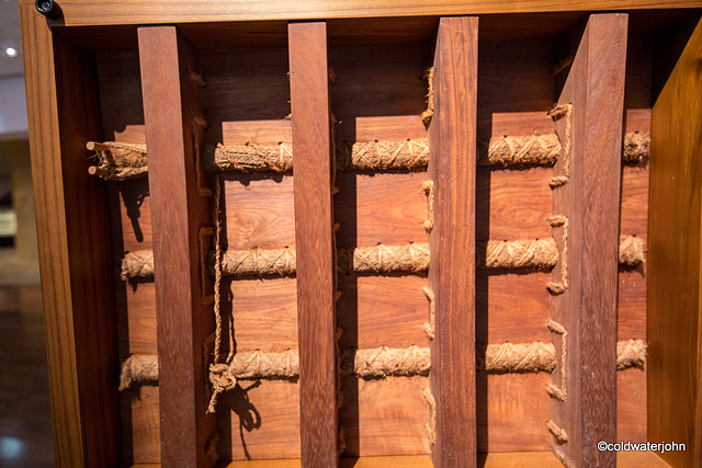 Oman National Museum detail of boat construction method