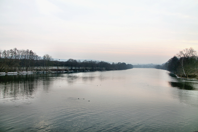 Die Ruhr nach dem Hengsteysee (Herdecke) / 3.03.2018