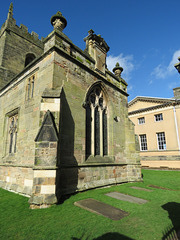 kedleston church derbs; early c18 sundial on c14 chancel