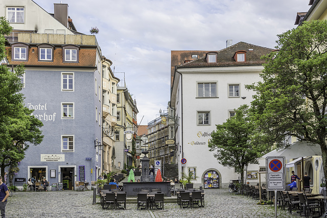 Lindau, Paradiesplatz, Blick zur Schafgasse