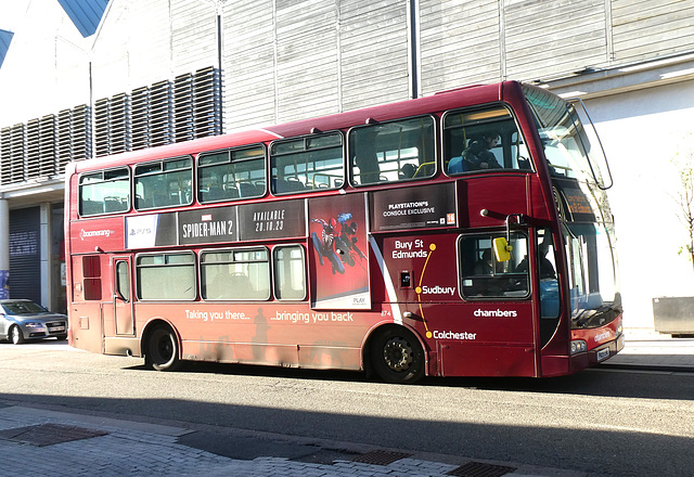 Konectbus (Chambers) 874 (PN09 ENC) in Bury St. Edmunds - 25 Nov 2023 (P1170090)