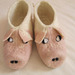 felted piggy slippers