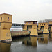 Hengsteysee, Walzenwehr mit Laufwasserkraftwerk (Herdecke) / 3.03.2018