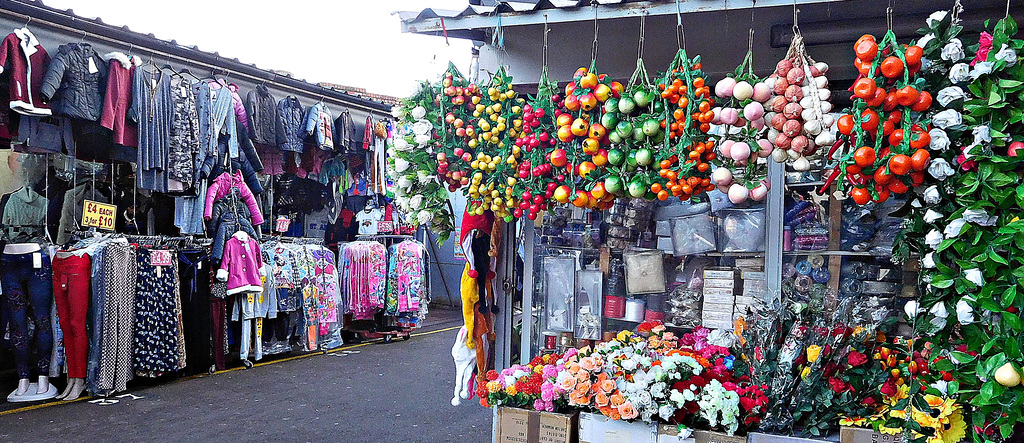 Fake flowers and real clothes