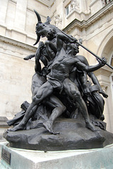 Detail of The Death of Dirce, by Sir Charles Bennett Lawes-Wittewronge, Millbank, Westminster, London