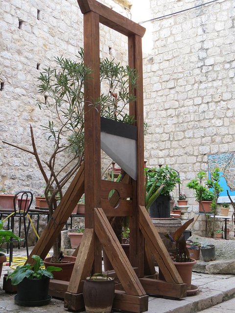 Dubrovnik, maquette de guillotine.