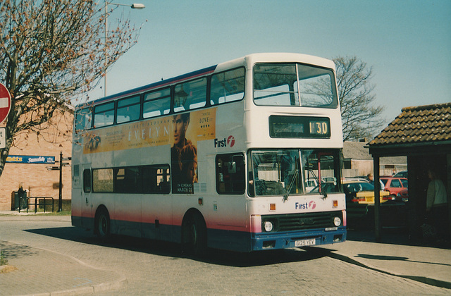 First Eastern Counties 76 (G125 YEV) in Mildenhall – 31 Mar 2003 First Eastern Counties 76 (G125 YEV) in Mildenhall – 31 Mar 2003