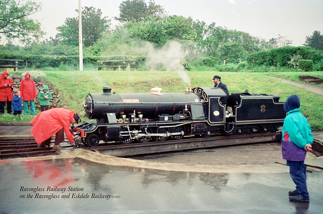 Ravenglass Station on the Ravenglass and Eskdale Railway (Scan from 1993)