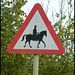 Beware Horses sign