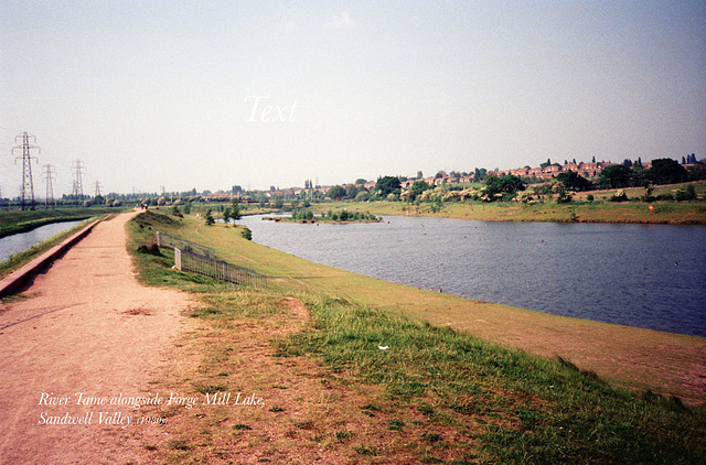 River Tame alongside Forge Mill Lake, Sandwell Valley (Scan from 1980s)