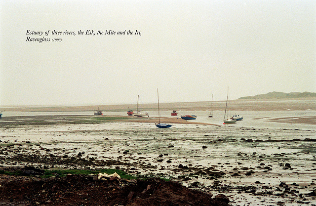Estuary of three rivers, the Esk, the Mite at Ravenglass (Scan from 1993)
