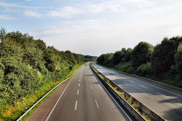 Autobahn A31 von der Brücke Rhader Straße aus (Dorsten) / 20.07.2024