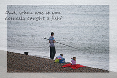 Fishing is a waiting game - Seaford - 13.9.2014