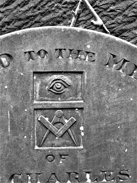 Freemasonry tombstone.