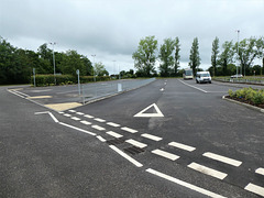 School bus parking area at the MCA/Mildenhall Hub - 19 Jun 2021 (P1080702)