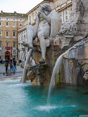 La Fontana dei (quattro) Fiumi, Piazza Navona, Roma.