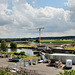 Blick auf die Ruhr mit Laufwasserkraftwerk Langschede (Fröndenberg) / 11.06.2022