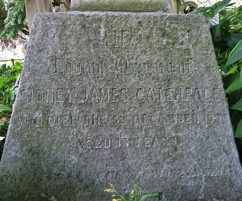 brompton cemetery, london     (33)sidney james catchpole +1896, cross with christ as a shepherd