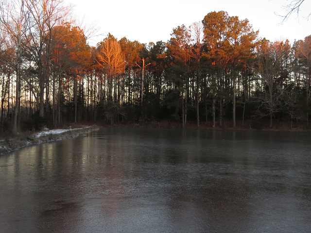 Sunrise over ice