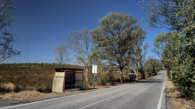 Bus stop on N124, HBM