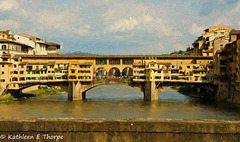 Firenze - Ponte Vecchio - Painting Jim LaSala - Topaz Filter 052914