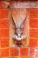 Detail of fountain, Yeldersley Hall, Painters Lane, Yeldersley, Derbyshire
