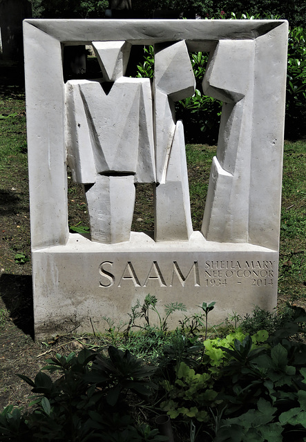 brompton cemetery, london     (41)sheela mary saam +2014, signed by johannes von stamm