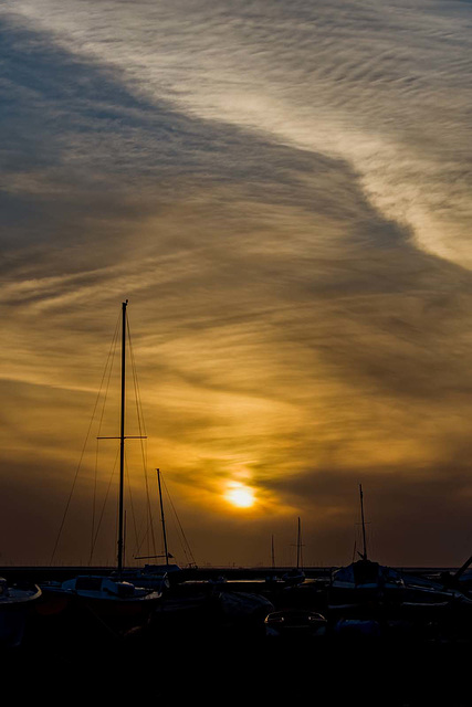 Heswall boatyard sunset1