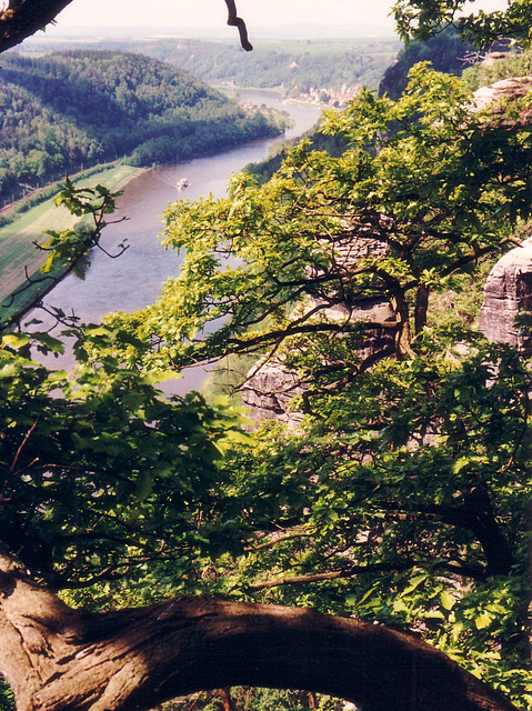 Bastei-Blick auf die Elbe