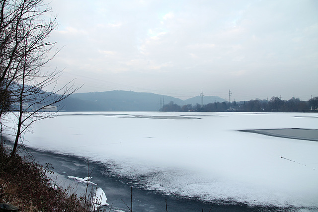 Zugefrohener Hengsteysee (Herdecke) / 3.03.2018