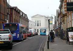 Centrebus 552 (FL13 AAX) (WW13 PSW) and Arriva 3573 (KX09 GZB) in St. Albans - 8 Sep 2023 (P1160328)