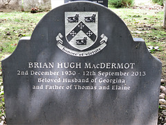 brompton cemetery, london     (43)heraldry on tombstone of brian hugh macdermot +2013