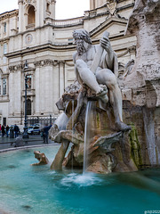 La Fontana dei (quattro) Fiumi, Piazza Navona, Roma.