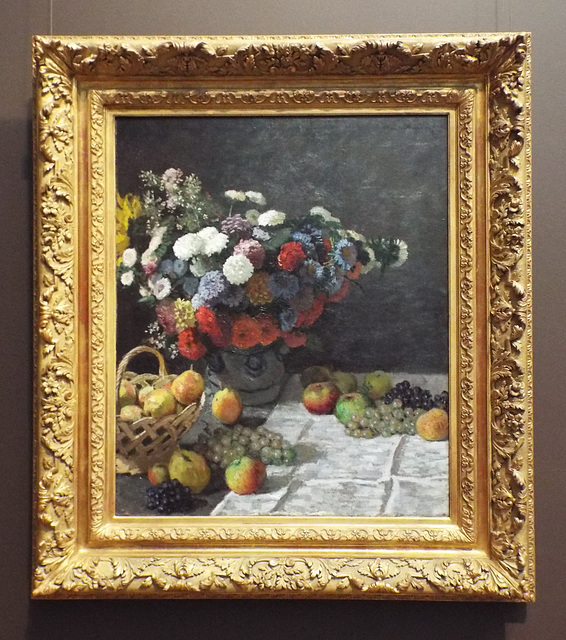 Still Life with Flowers and Fruit by Monet in the Getty Center, June 2016