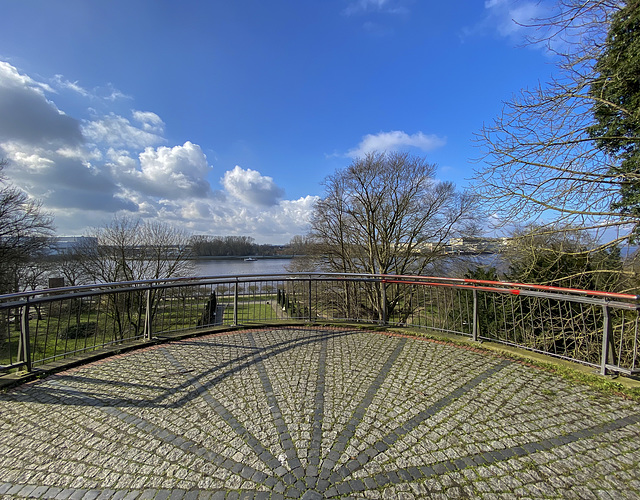 Viewing platform with a fence