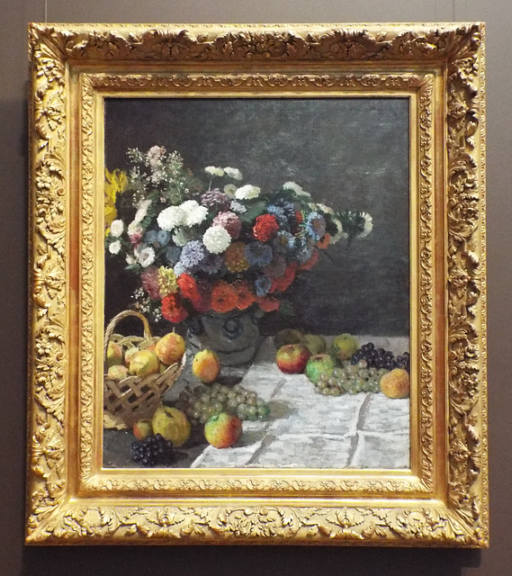 Still Life with Flowers and Fruit by Monet in the Getty Center, June 2016