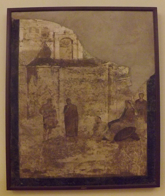 Wall Painting with Phoenix and Polyxena in the Naples Archaeological Museum, July 2012