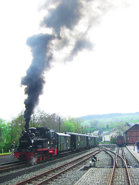 Schmalspurbahn bei Jöhstadt - Preßnitztalbahn